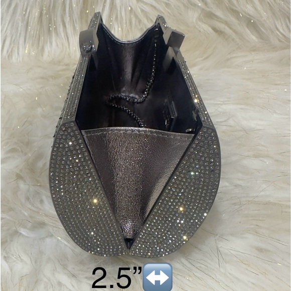 THALE BLANC Talia Fastueux Black Water Snake Embossed Leather Clutch - Picture 9 of 13